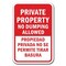 Signmission 18 in Height, 0.12 in Width, Aluminum, A-1218 No Dumping - PerTirar, A-1218 No Dumping - PerTirar A-1218 No Dumping - PerTirar - alternate 1